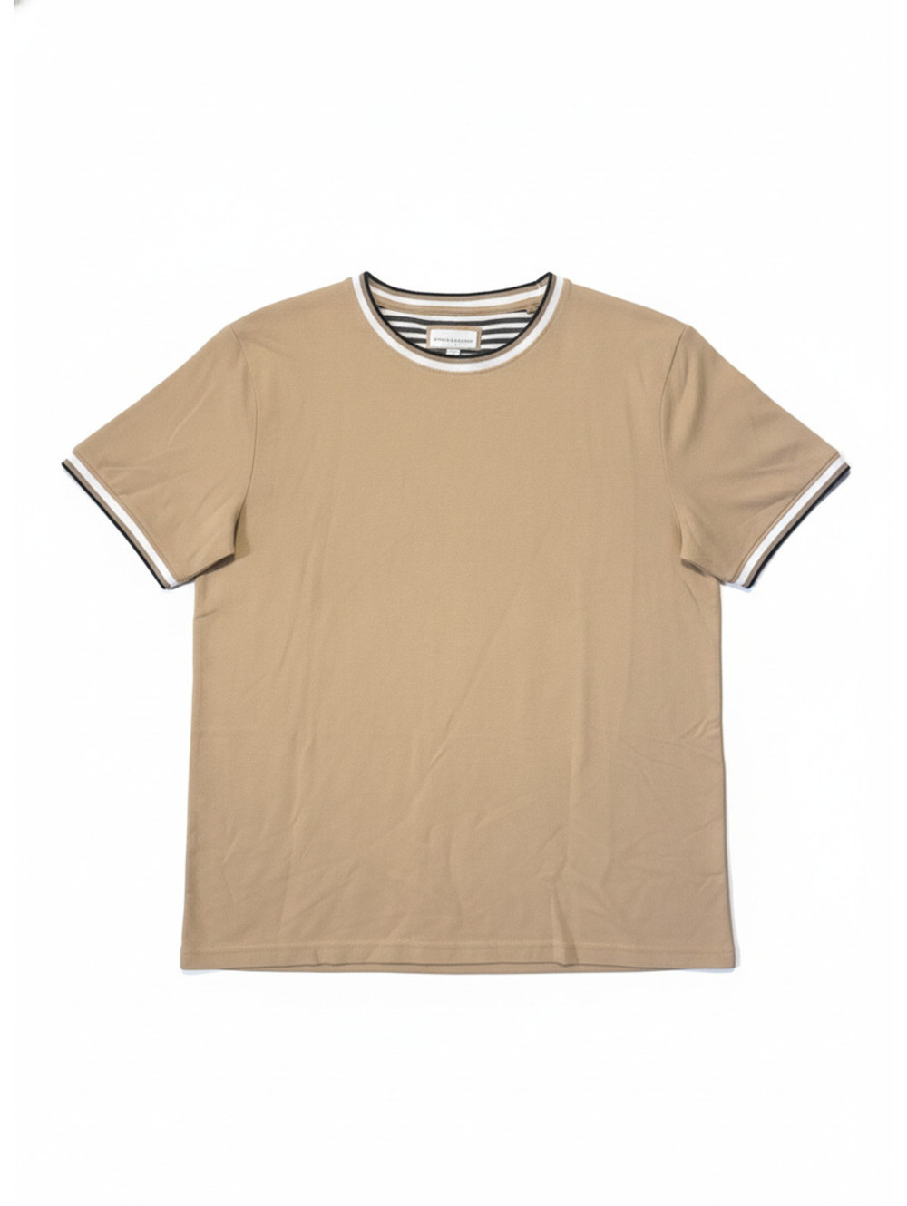 Denim & Flower Men T-Shirt Casual Beige Size L